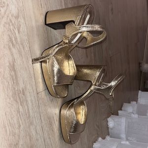 Gold Zara Heels